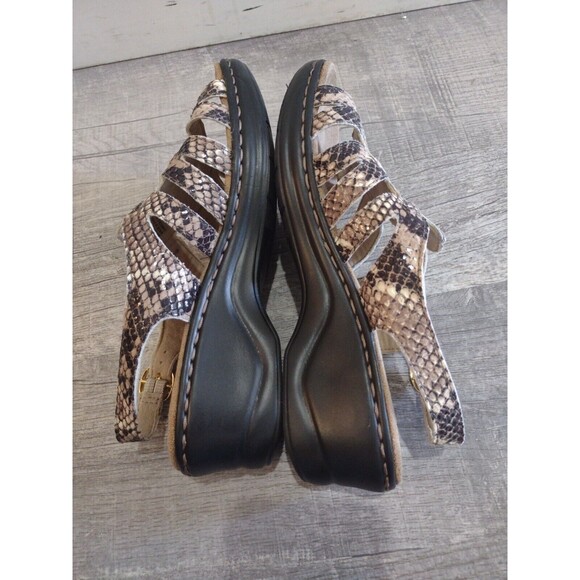 Clarks Lexi Marigold Women's Snake Print Leather Wedge Sandals Size 7 - Picture 2 of 7